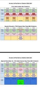 Schedules for Sped